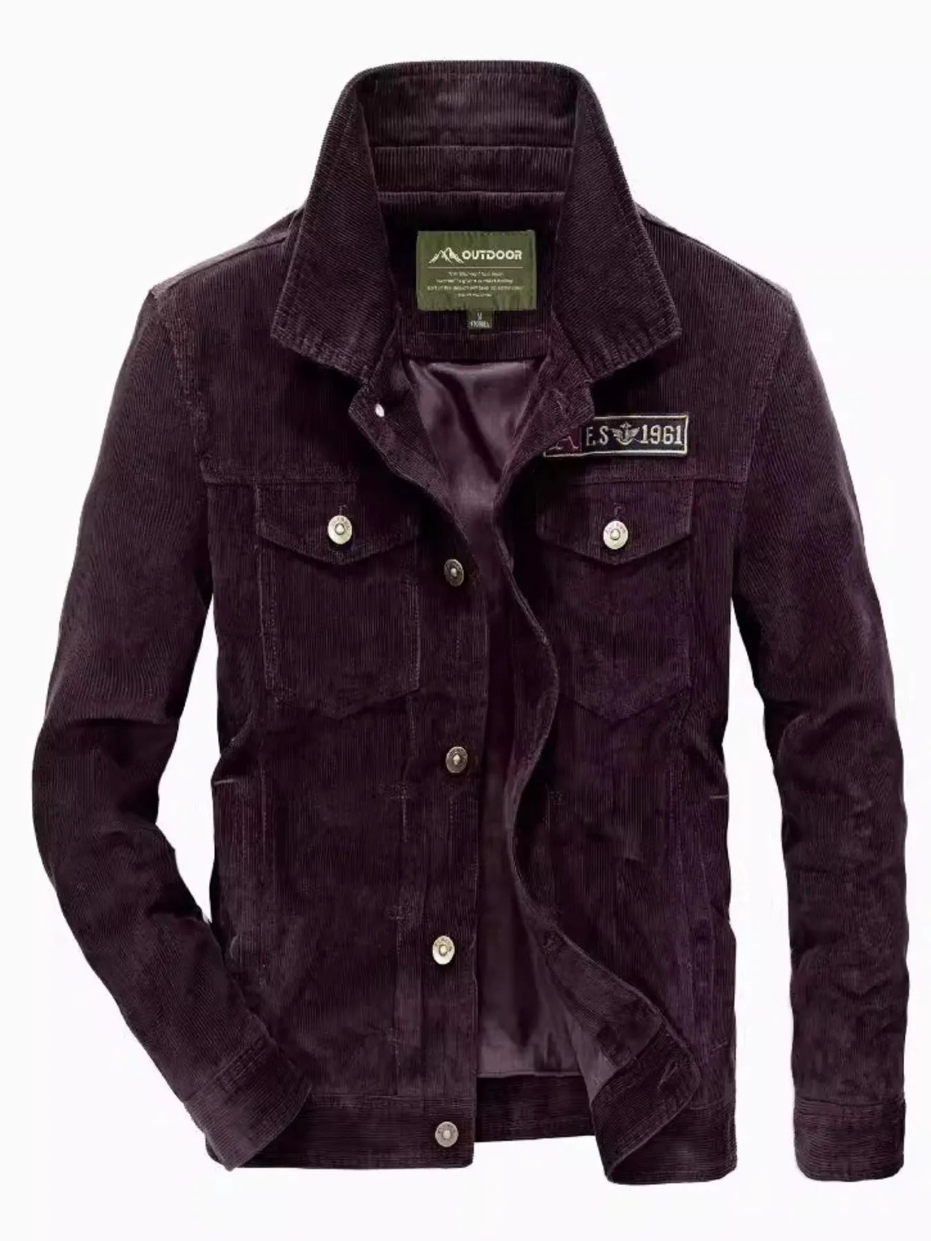 Men's Plus Size Button Up Long Sleeve Jacket - Fashorio