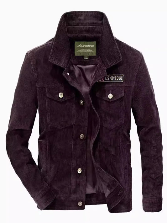 Men's Plus Size Button Up Long Sleeve Jacket - Fashorio