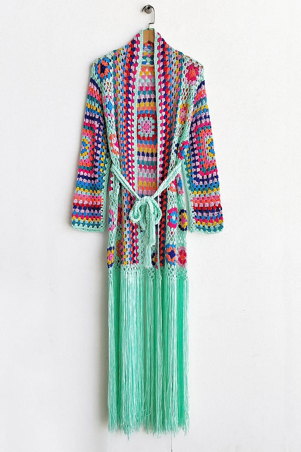 Fringe duster cardigan full length view