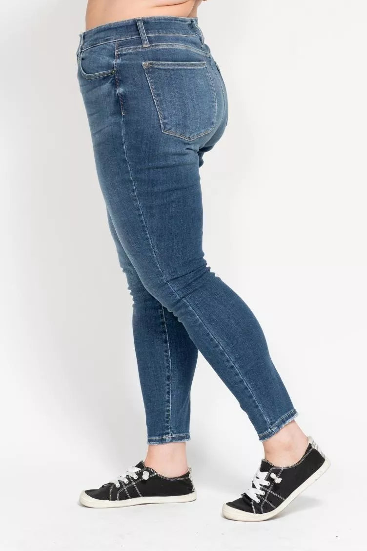 Judy Blue High Rise Button Fly Skinny Jeans, view 12