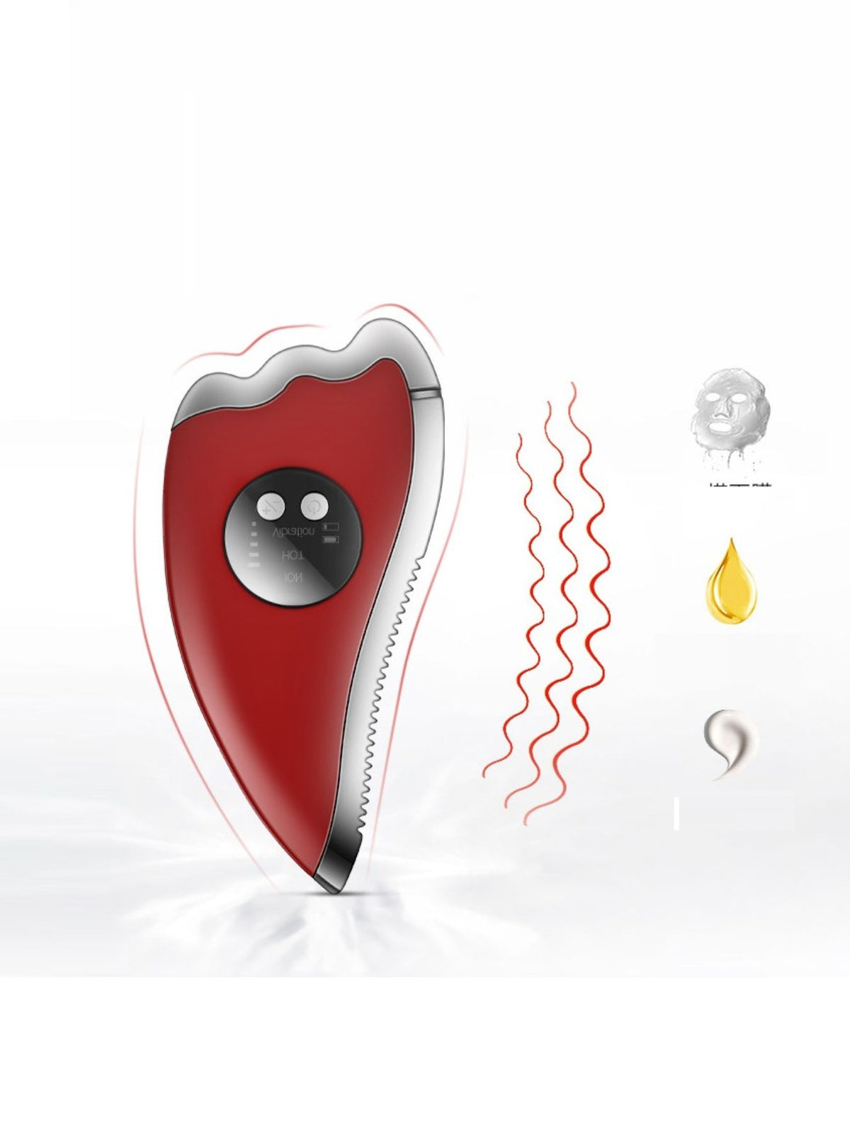 Facial beauty device side view