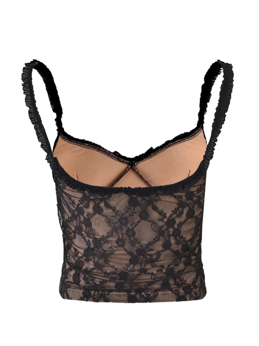 Lace sweetheart cami top styled evening look
