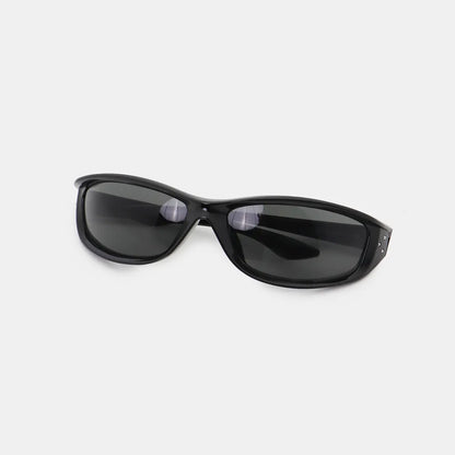 Polycarbonate Frame Rectangle Sunglasses Black One Size - Fashorio