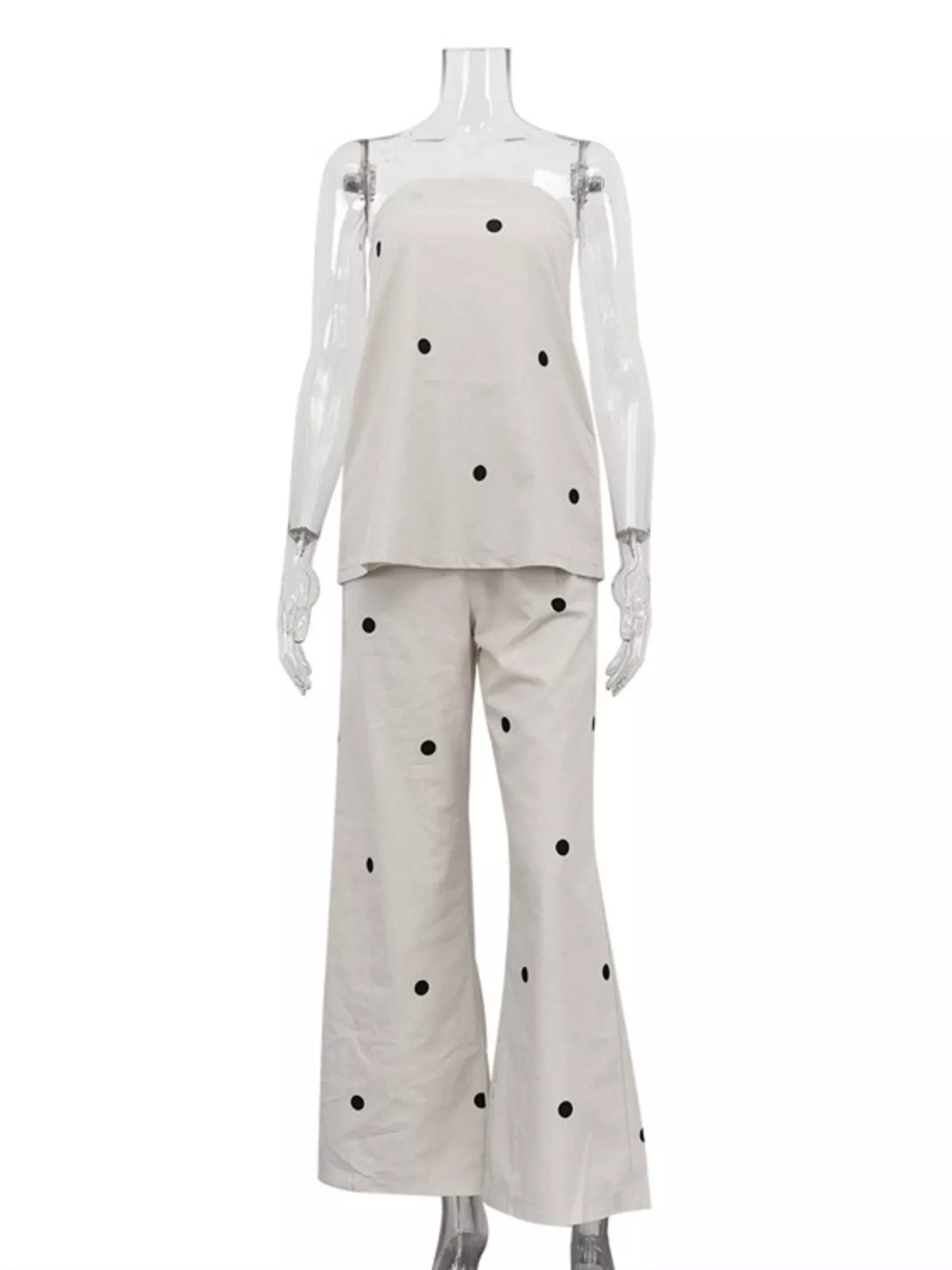 Vintage polka dot pants set full length