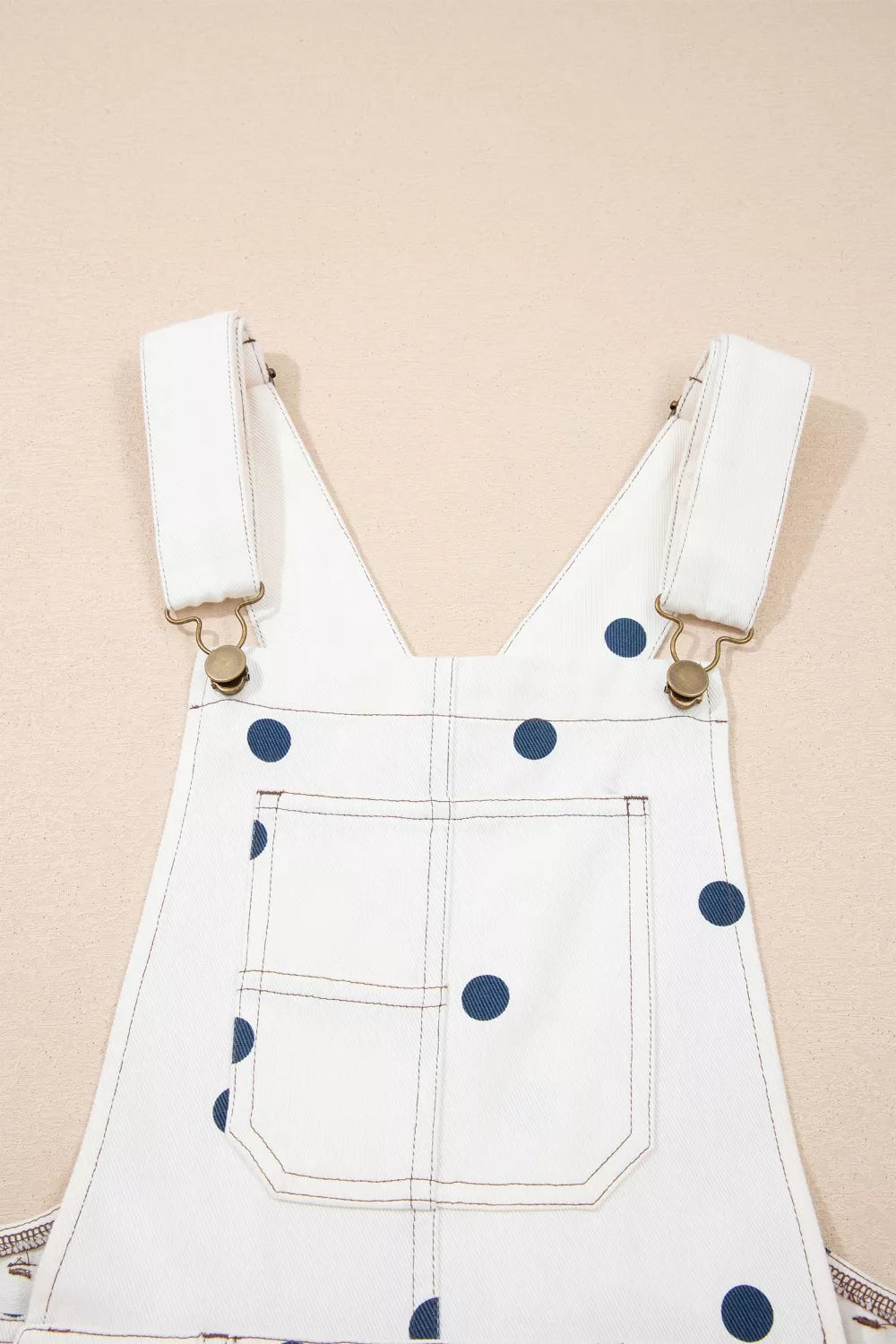 Polka dot print fabric close up