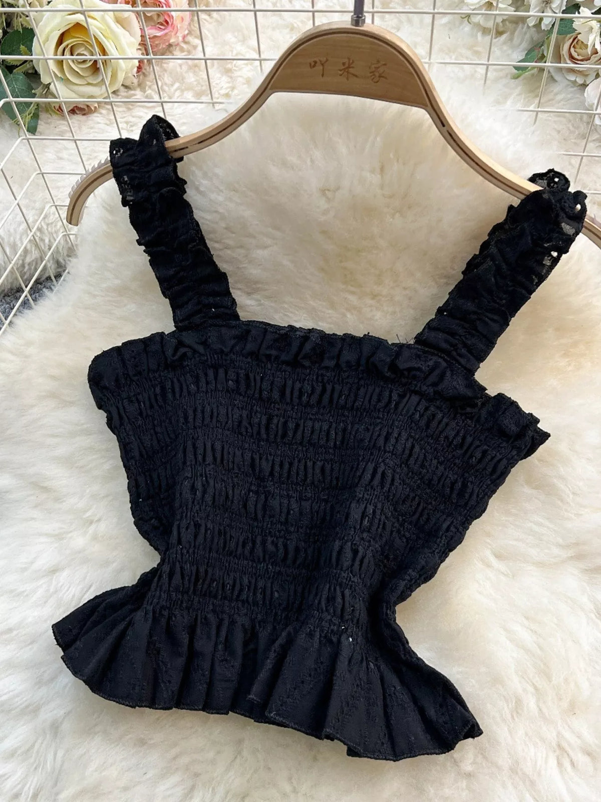 Smocked set in light blue