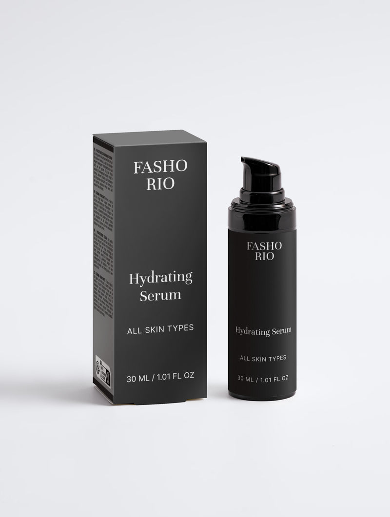 Hydrating serum with hyaluronic acid bottle front