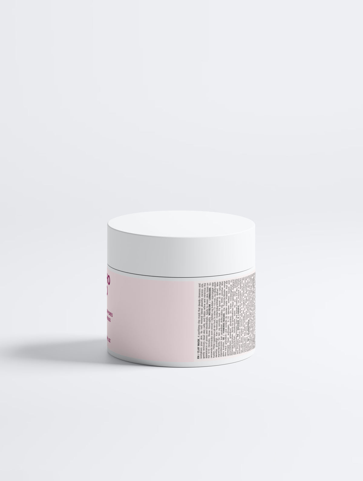 Purifying clay face mask packaging detail