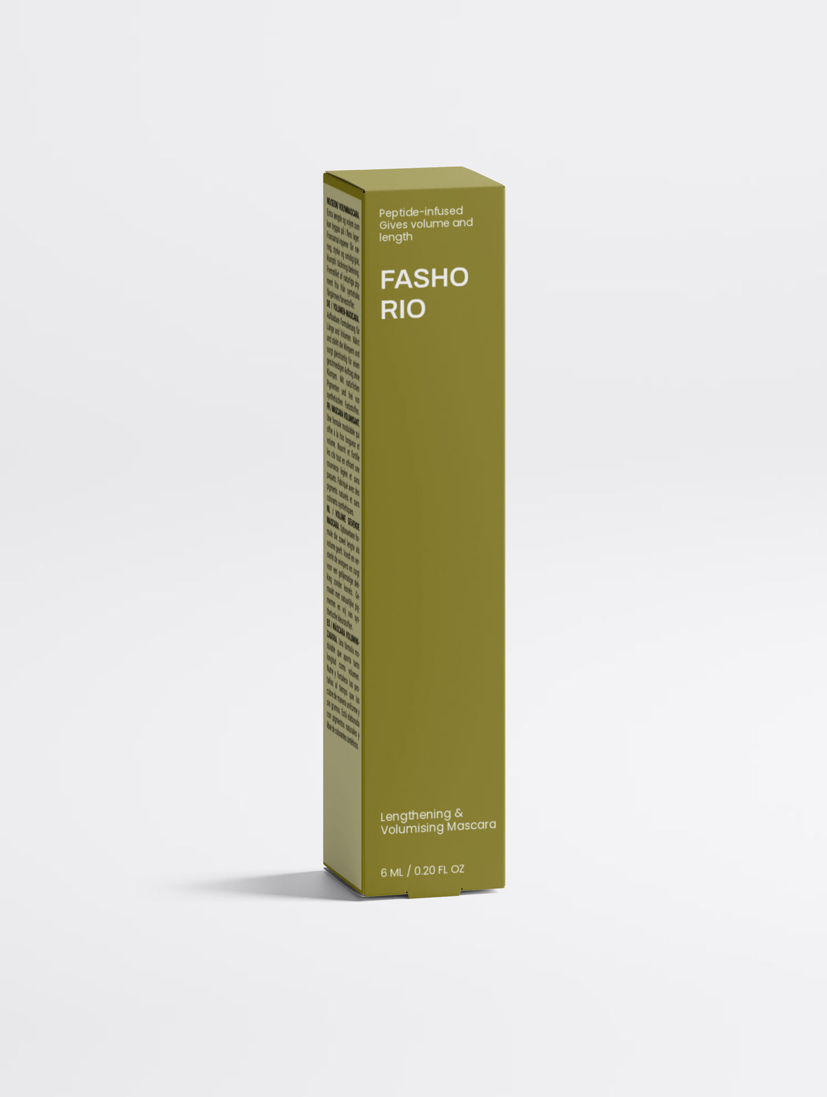 Vegan black volumising mascara front view