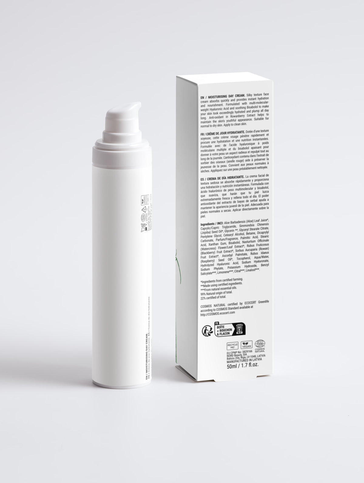 Moisturising day cream with Hyaluronic Acid front view