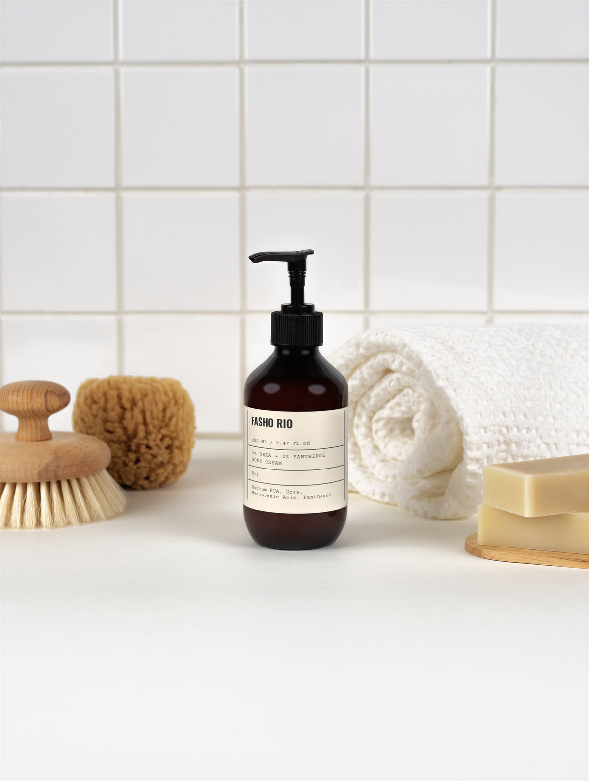 Hydrating urea body cream amber packaging back label