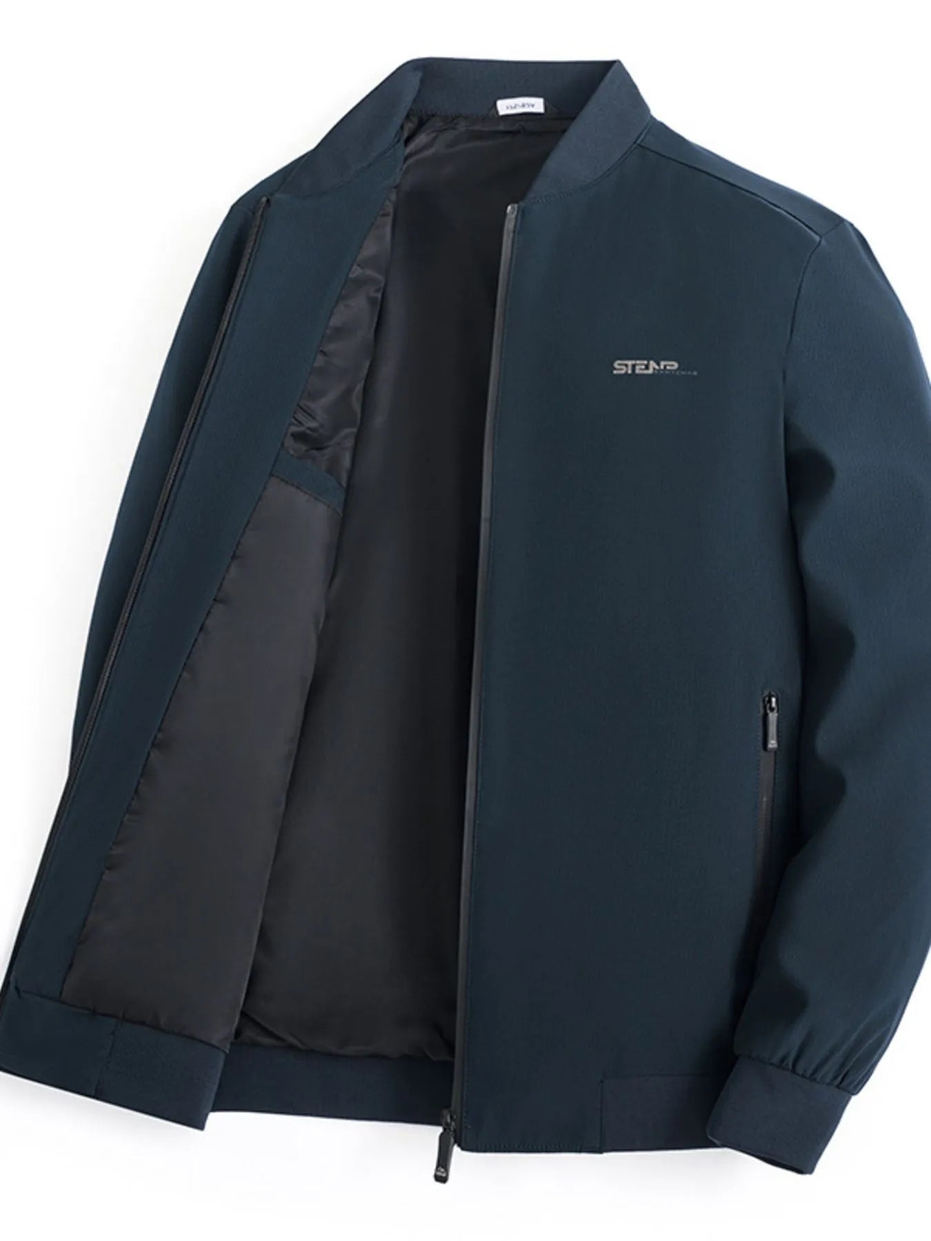 Men's Plus Size Zip-Up Bomber Jacket with Pockets - Fashorio