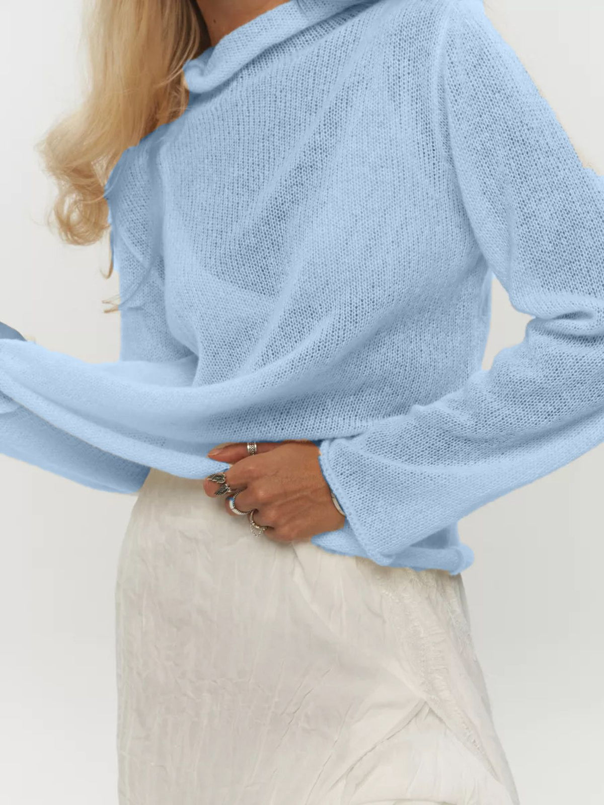 Long sleeve knit sweater color choice