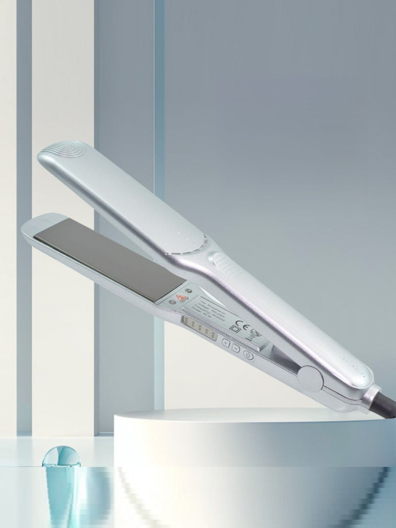 Silver hair straightener front view