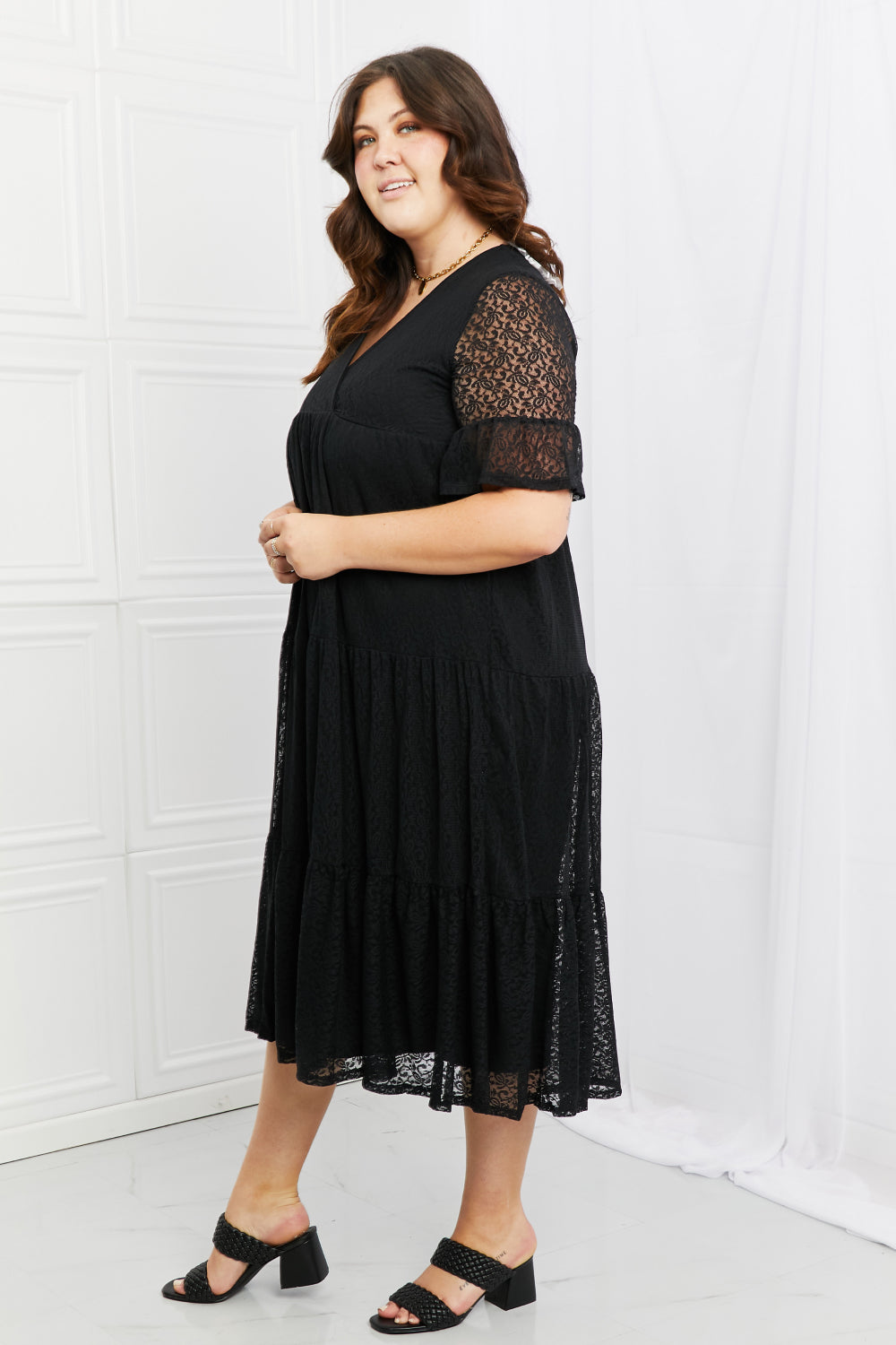 P & Rose Lovely Lace Tiered Dress view 7
