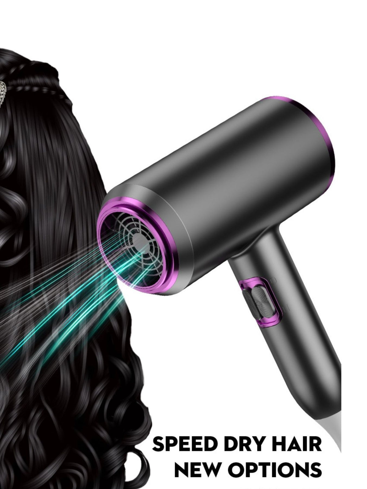 Hair dryer handle and grip