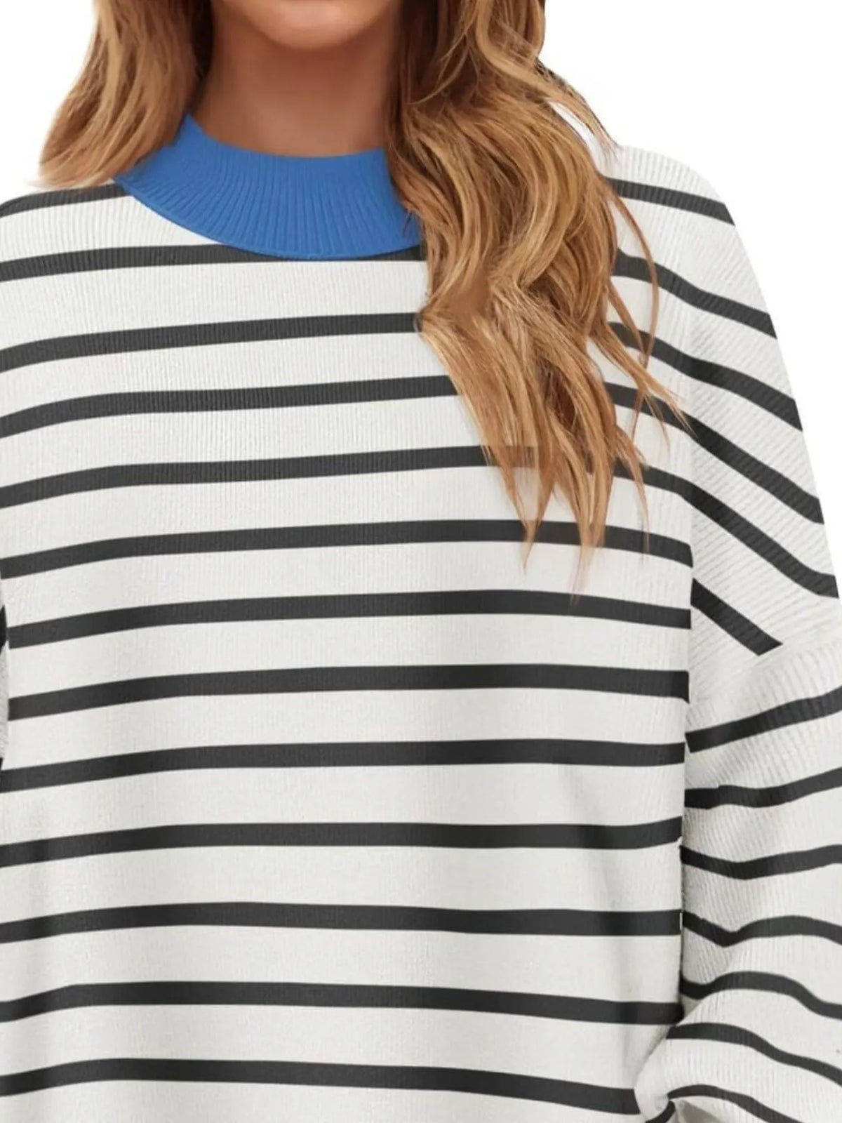 Alternate colorway of striped sweater