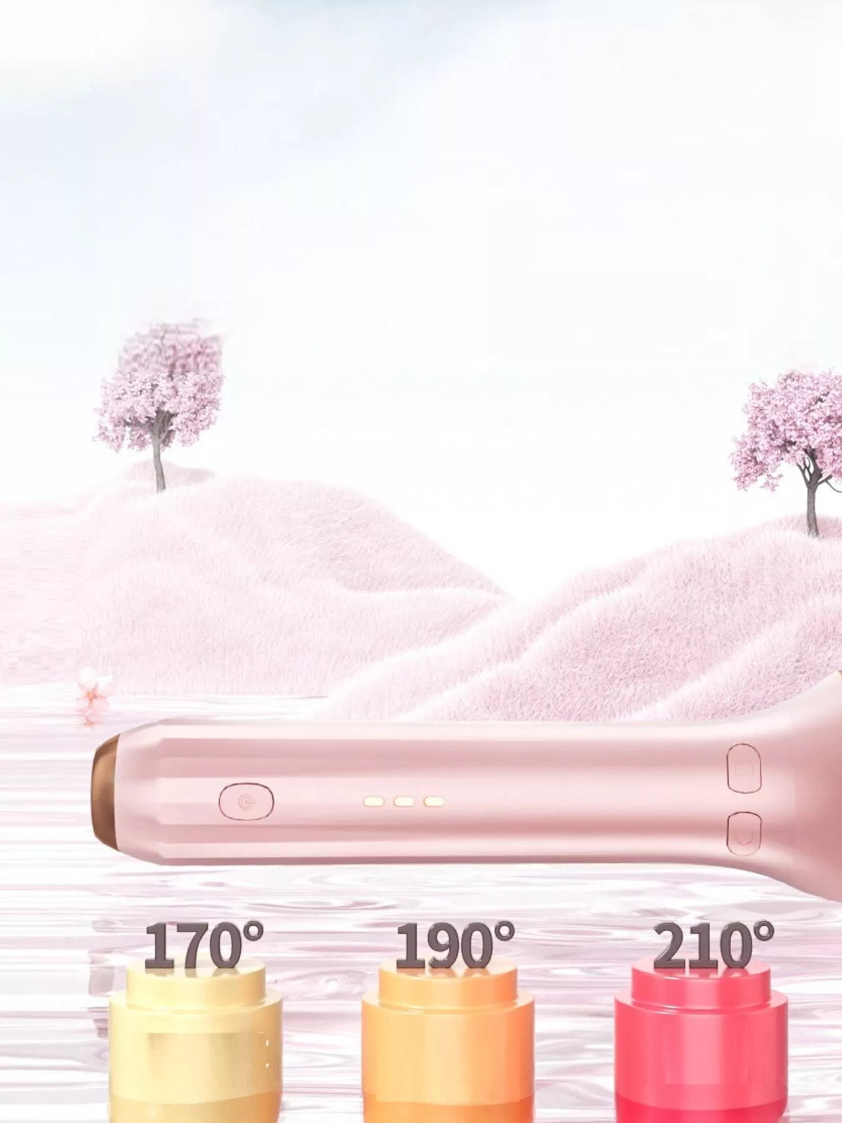 Curling iron in white