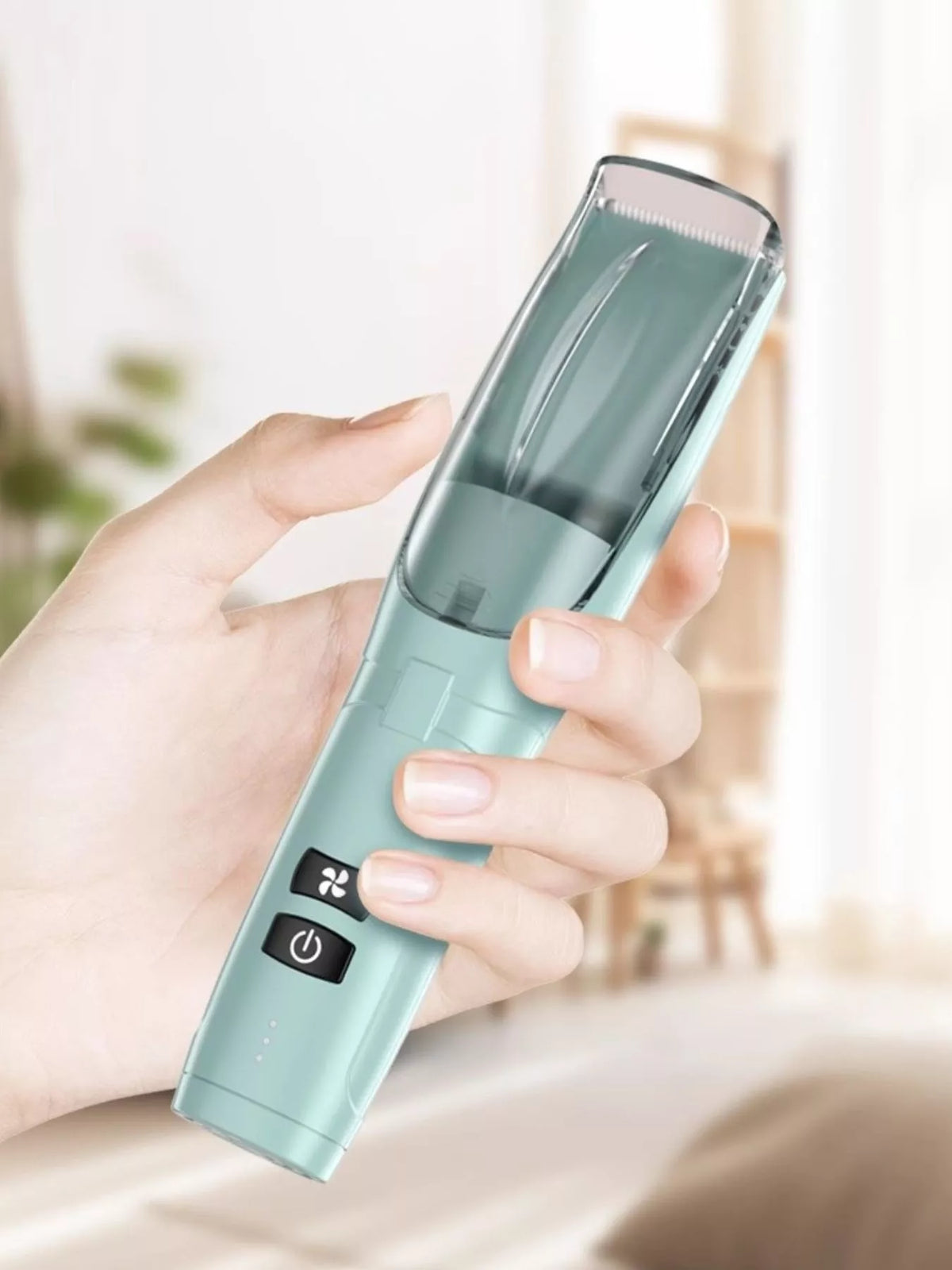 White portable hair clipper