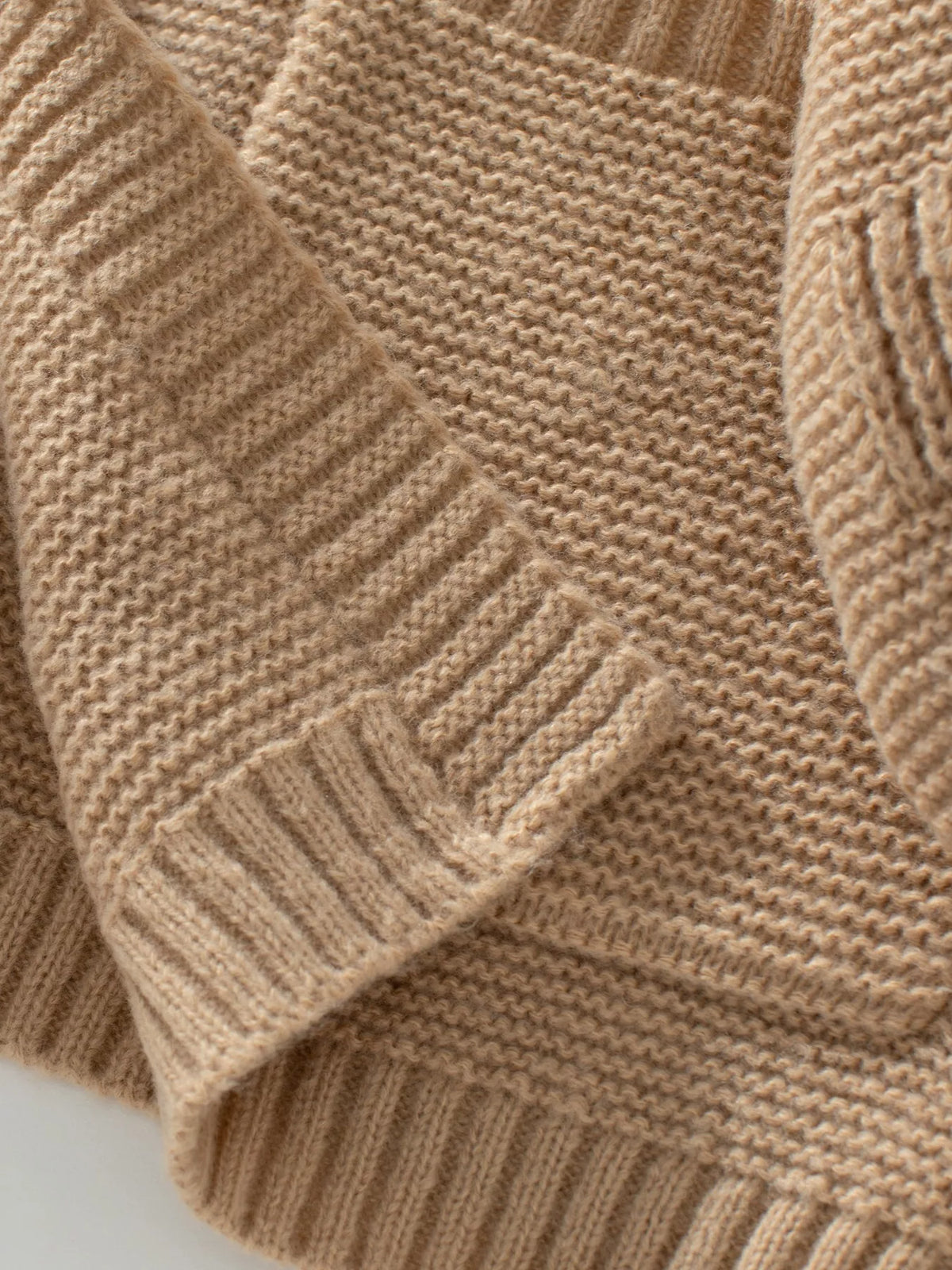 textured knit open front cardigan close up texture