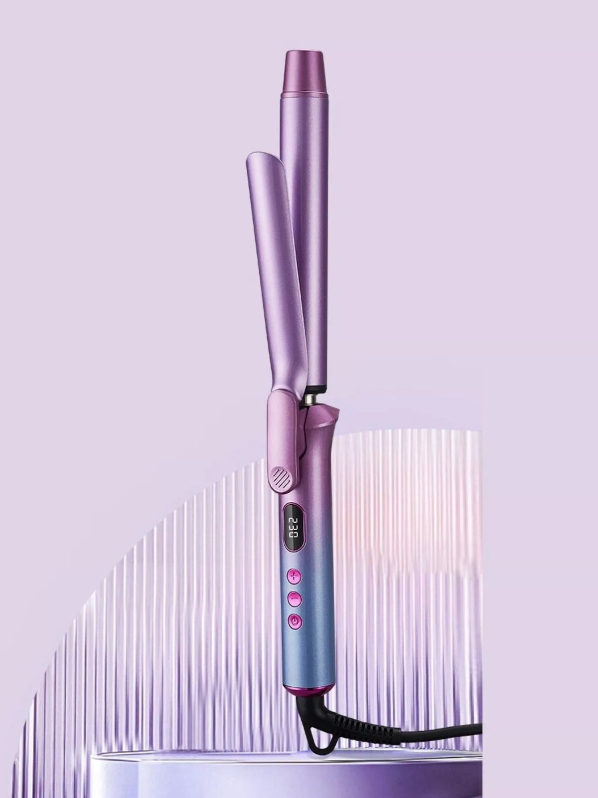 Curls styled with the curling iron