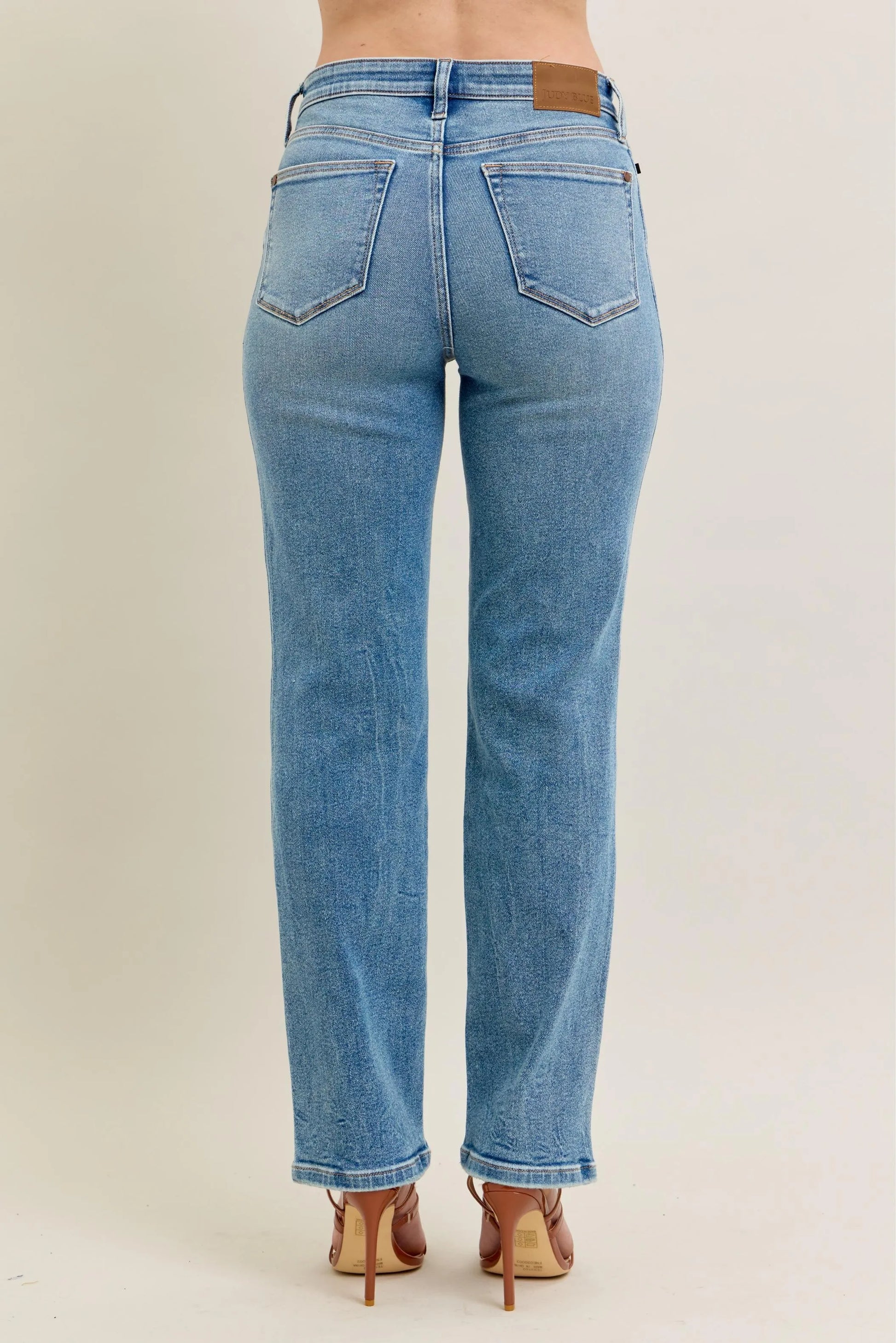 Judy Blue Full Size Hw Vintage Straight Jeans Plus Size - Fashorio