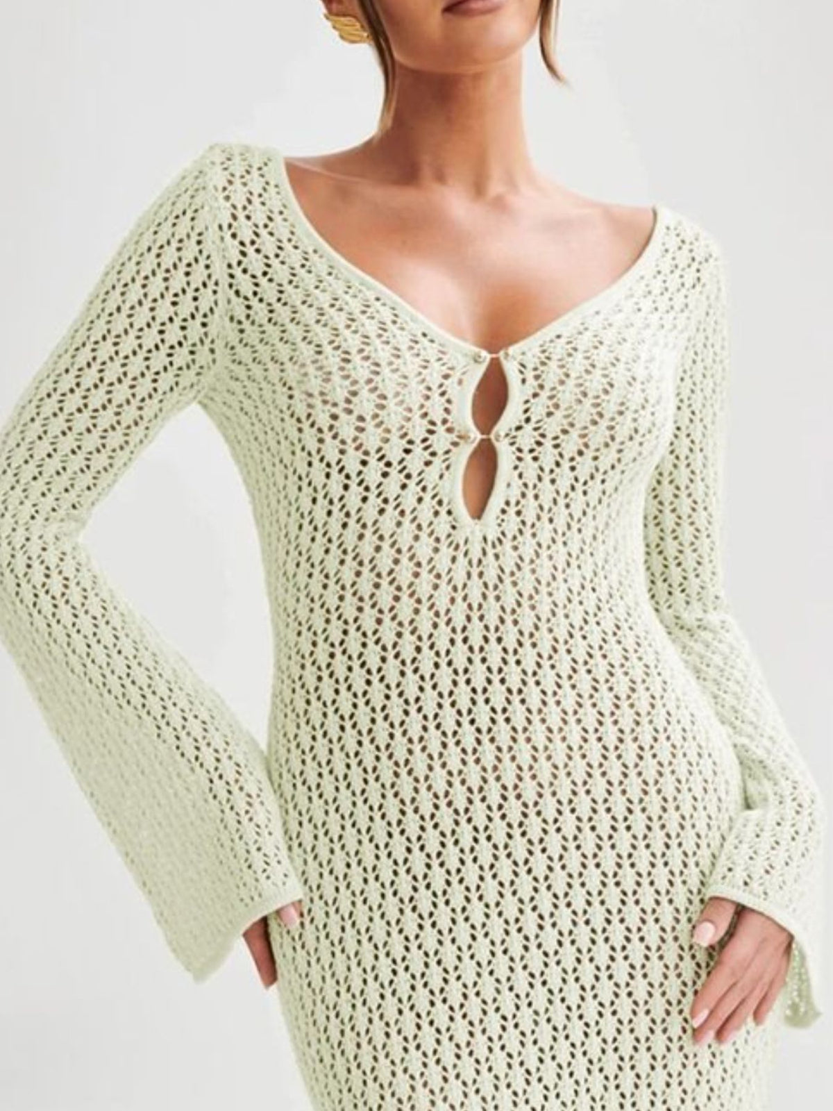 Womens swimwear crochet cover up dress poolside