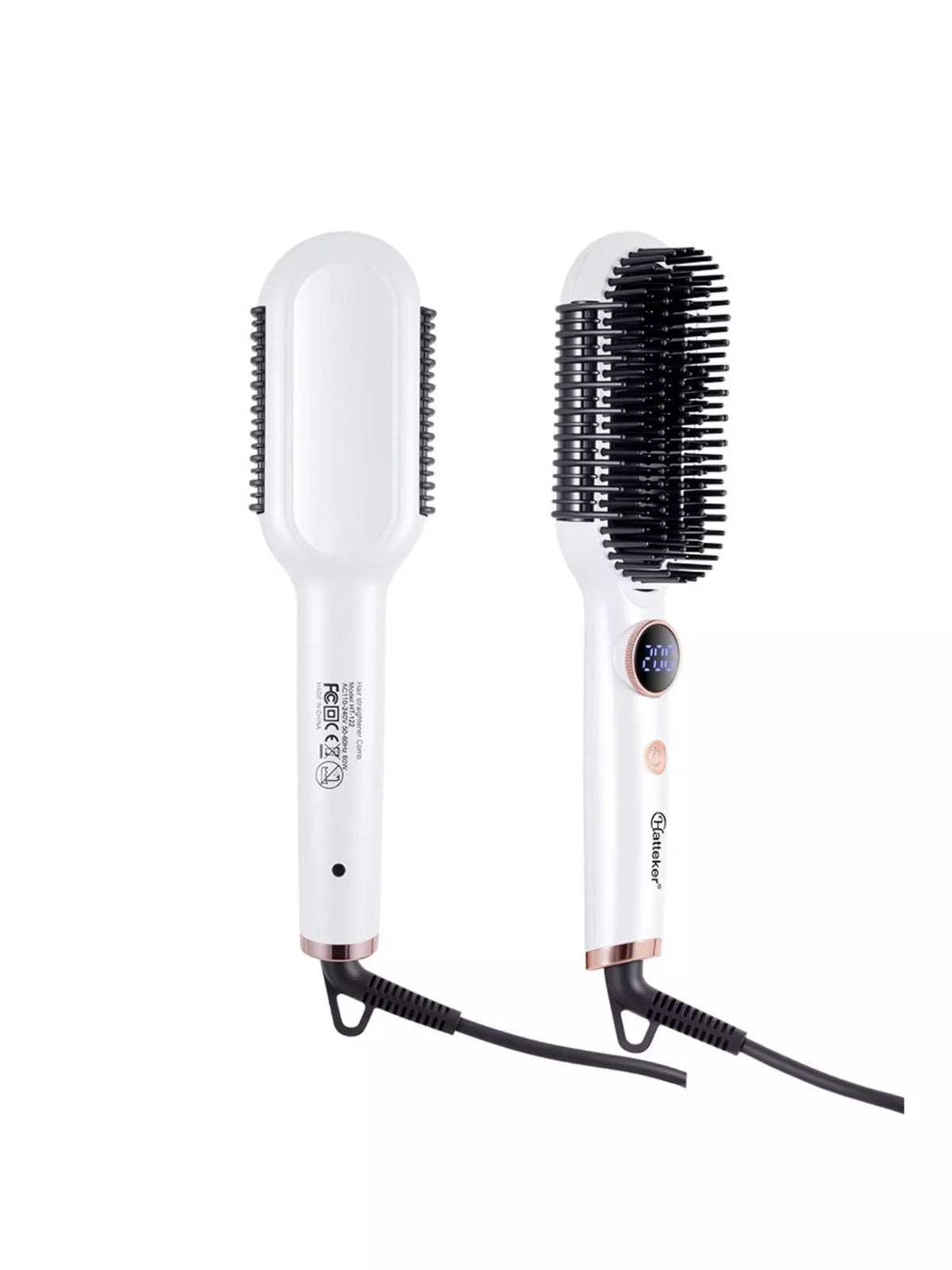 Straightening comb in dusty pink