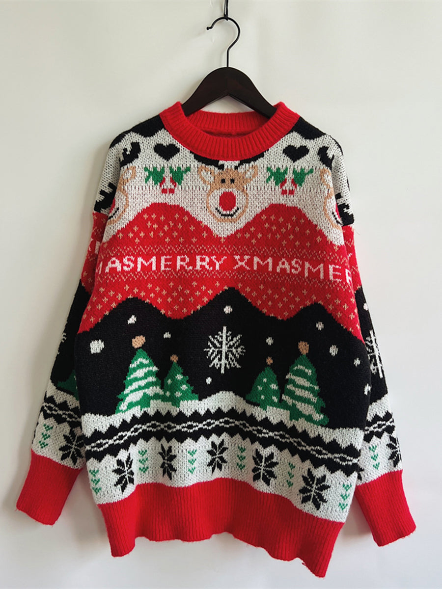 Christmas Element Long Sleeve Sweater - Fashorio