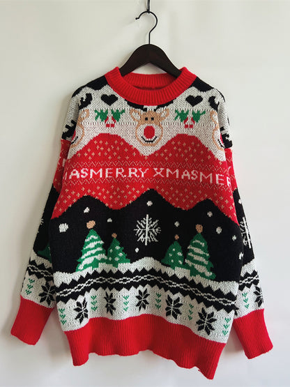 Christmas Element Long Sleeve Sweater - Fashorio