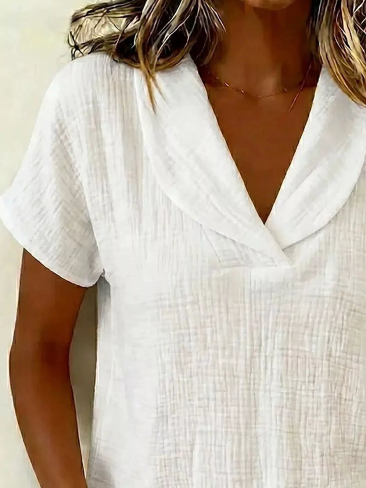 Close up of textured fabric surface on blouse