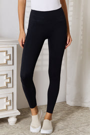 Basic Bae Wide Waistband Sports Leggings Black - Fashorio