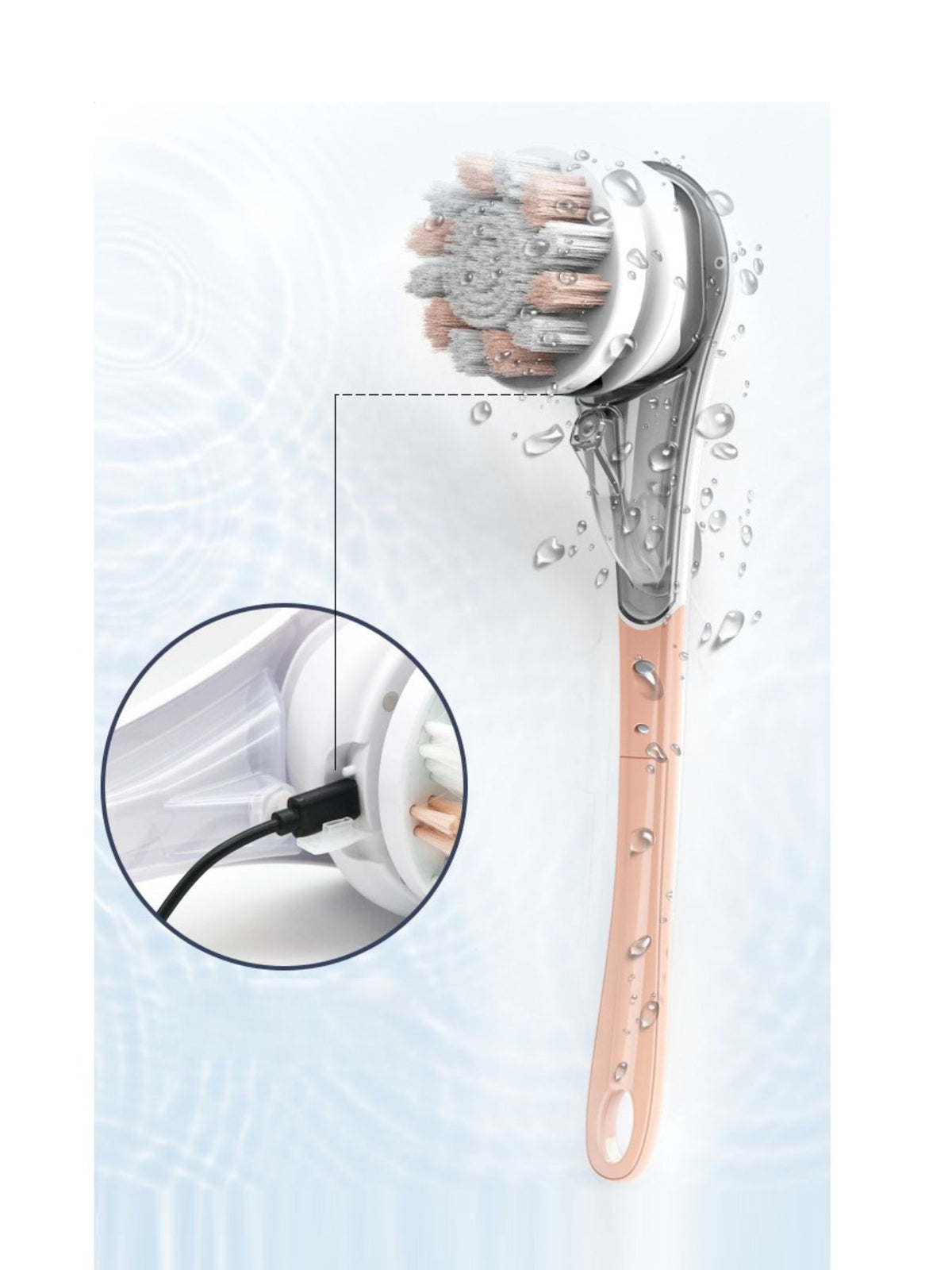 Body brush exfoliating head detail