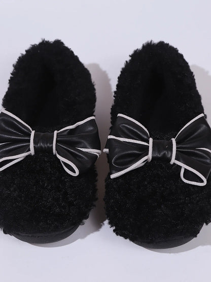 Cozy Bow-Knot Fluffy Indoor Slippers - Fashorio