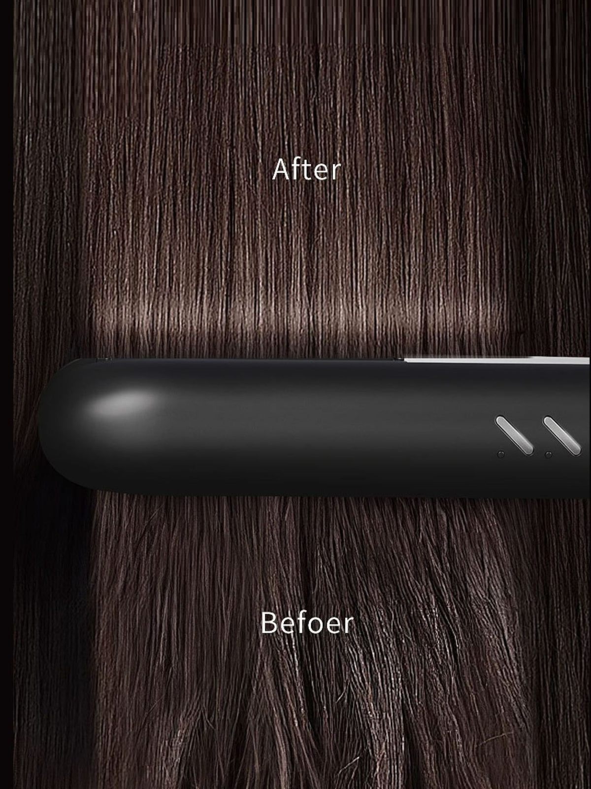 Sleek straight hair result