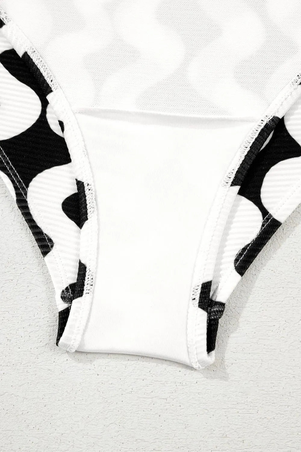 Tied Front Contrast Striped One-Piece Swimsuit - Fashorio