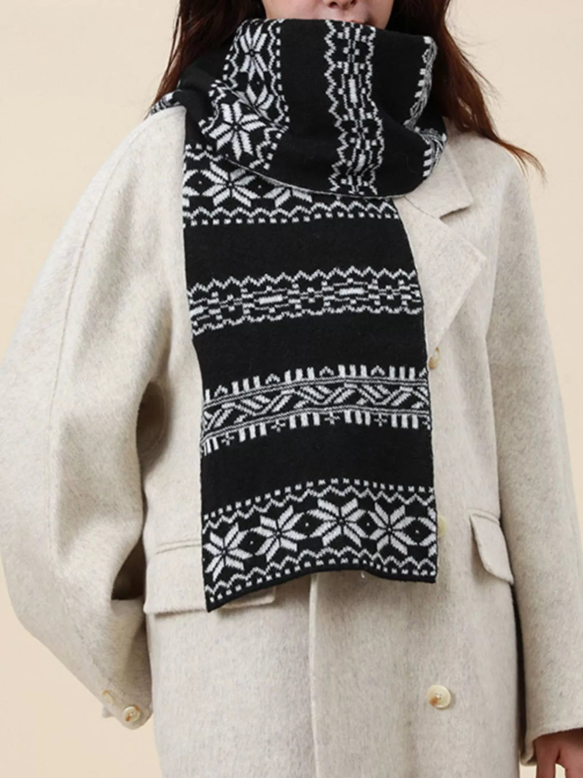 Christmas Snowflake Knit Scarf, view 12
