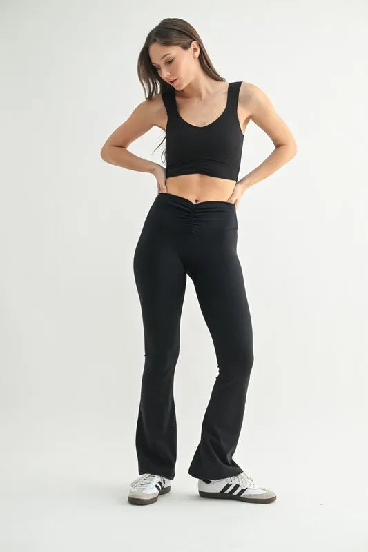 MONO B Ruched Front Active Tank - Fashorio