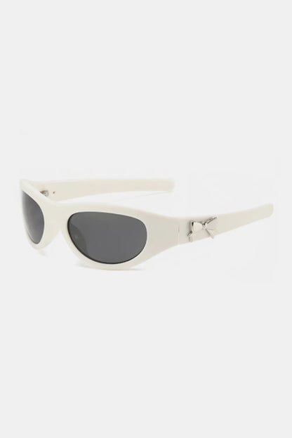 Polycarbonate Frame Cat-Eye Sunglasses Beige One Size - Fashorio