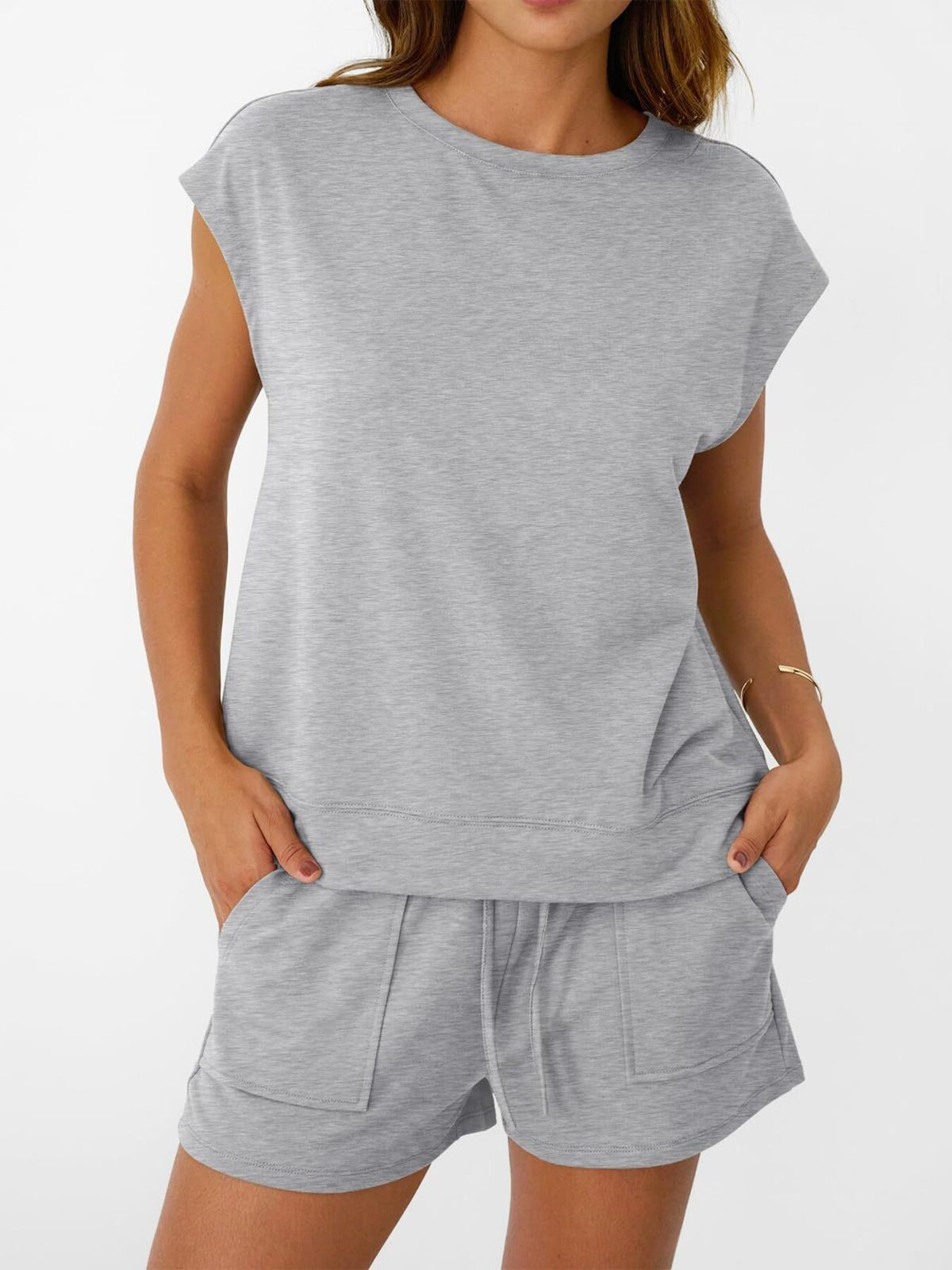 Cap sleeve set army green colorway
