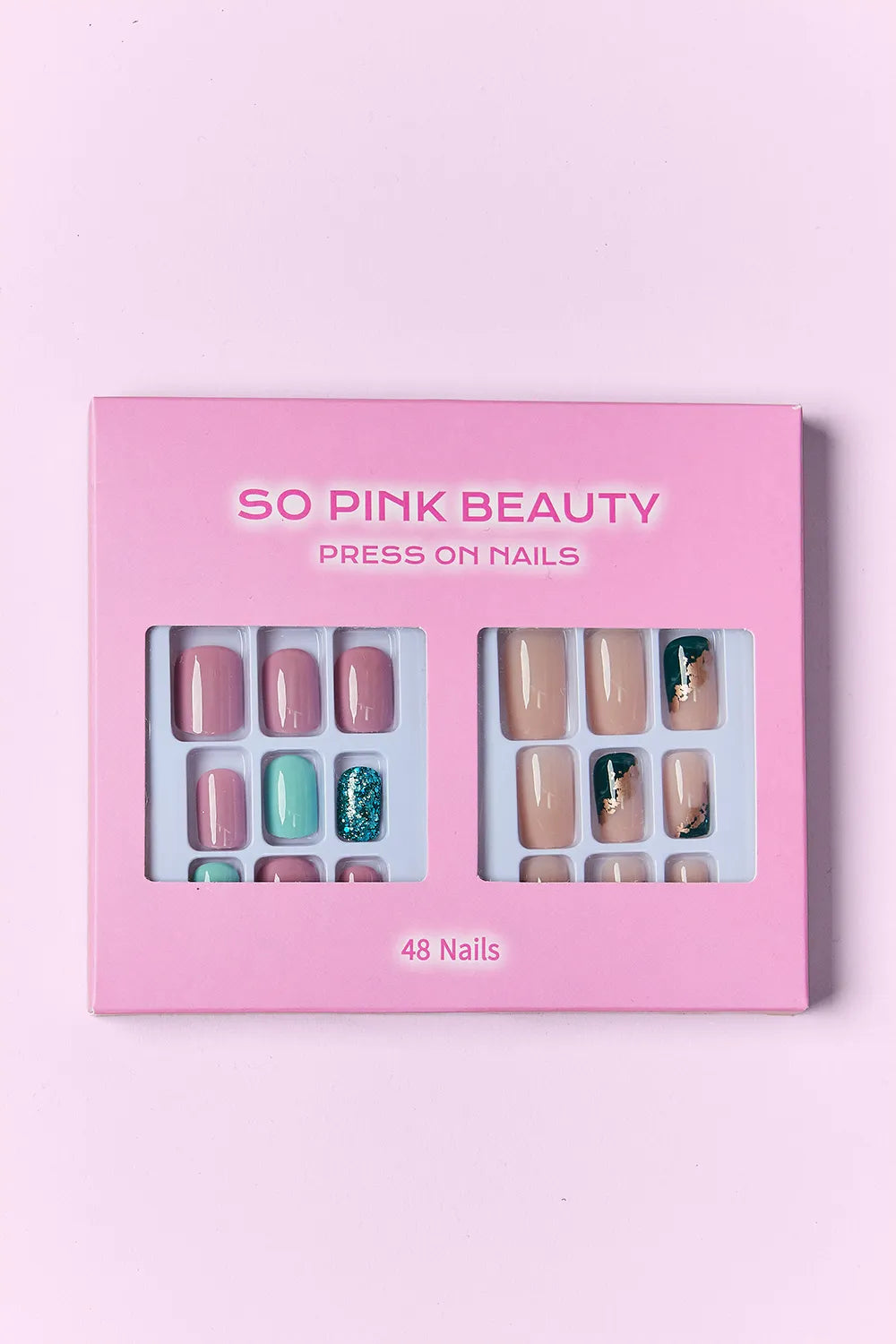 Polished petals press on nails design