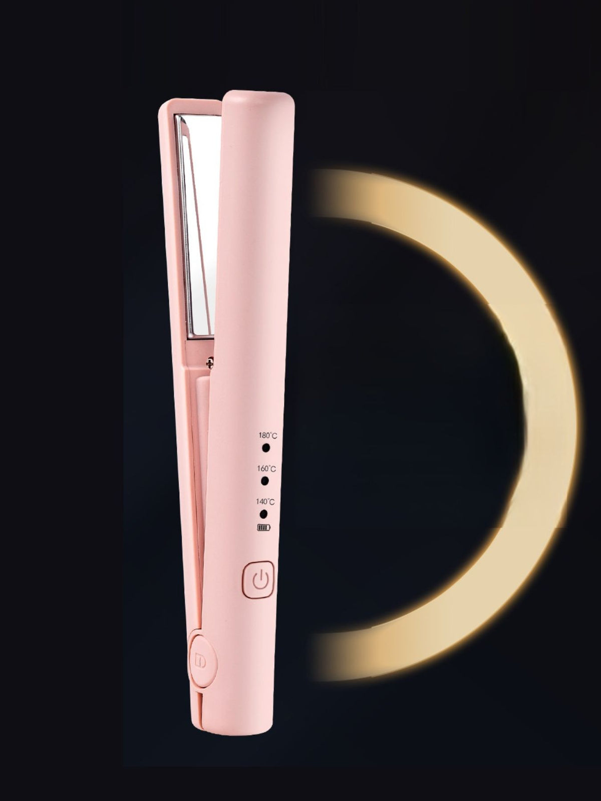 Mini hair straightener black color view