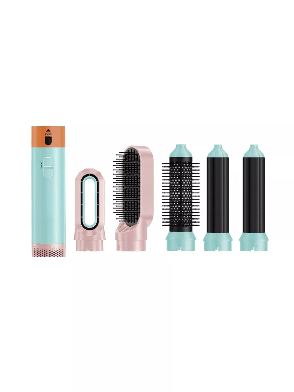 Curling wand set in pastel blue