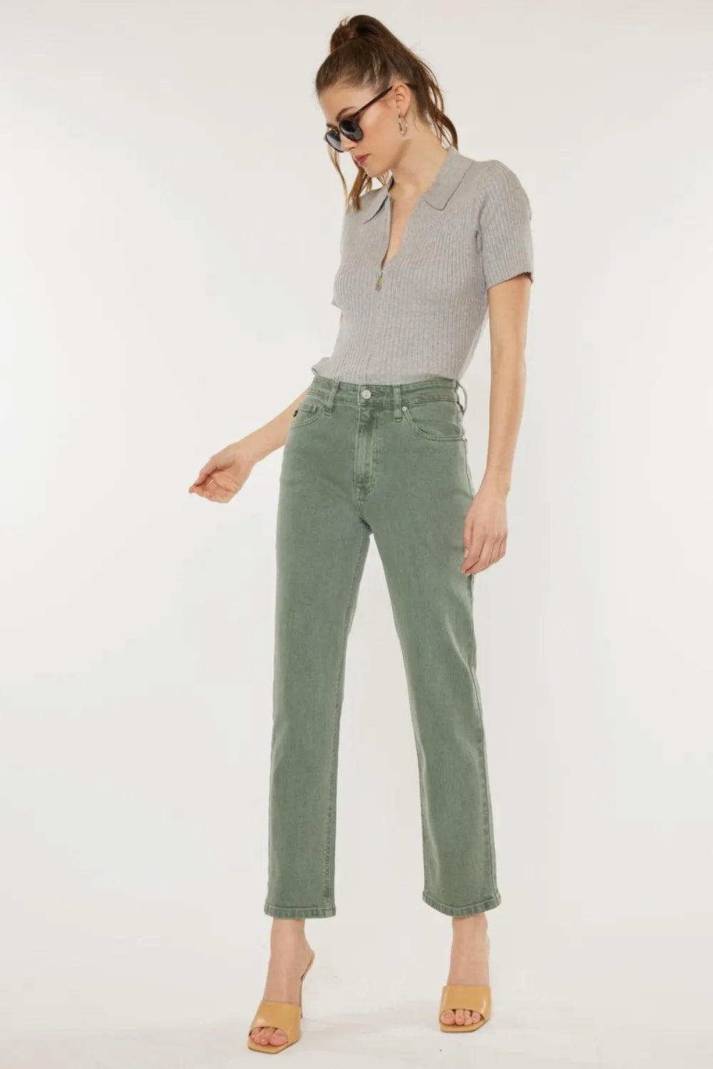 Kancan Ultra High Rise Straight Jeans - Fashorio