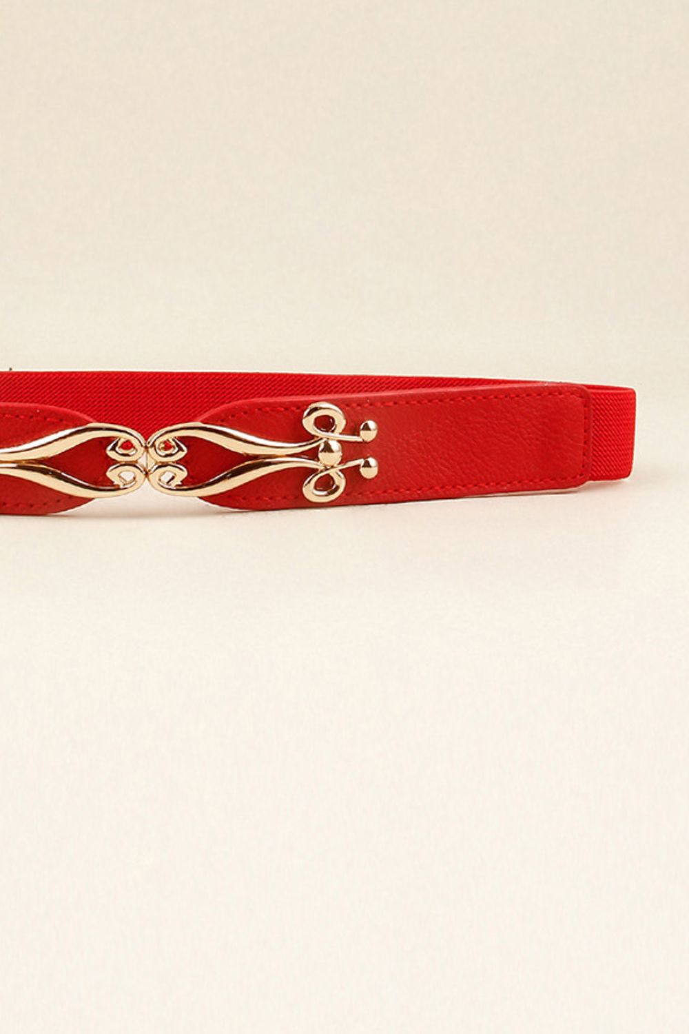 Alloy Buckle Elastic Belt - Fashorio