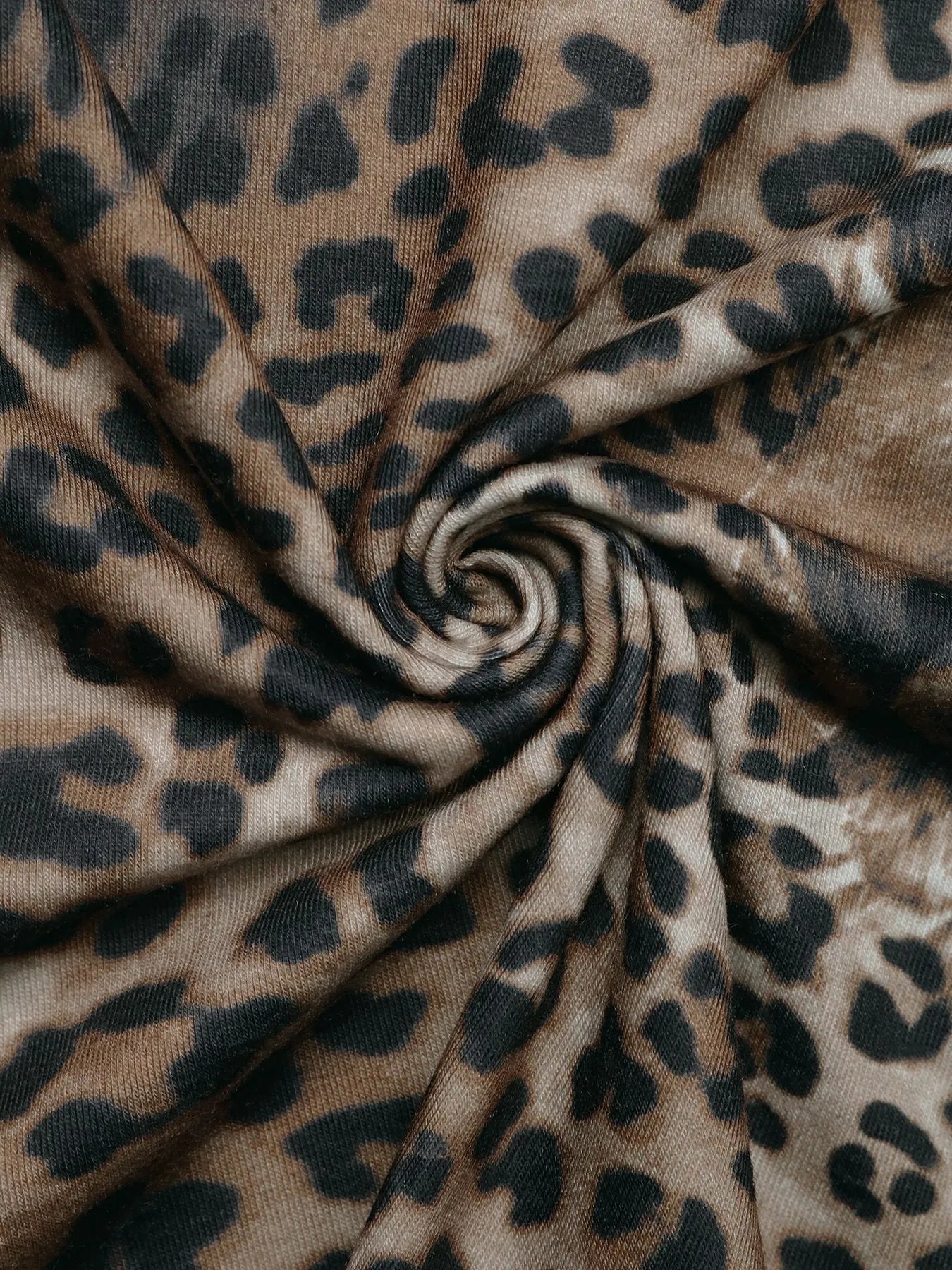 Leopard Print Long Sleeve Fitted T-Shirt - Fashorio