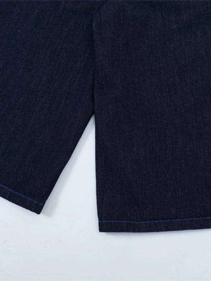 Men's Embroidered Wash Denim Shorts - Fashorio