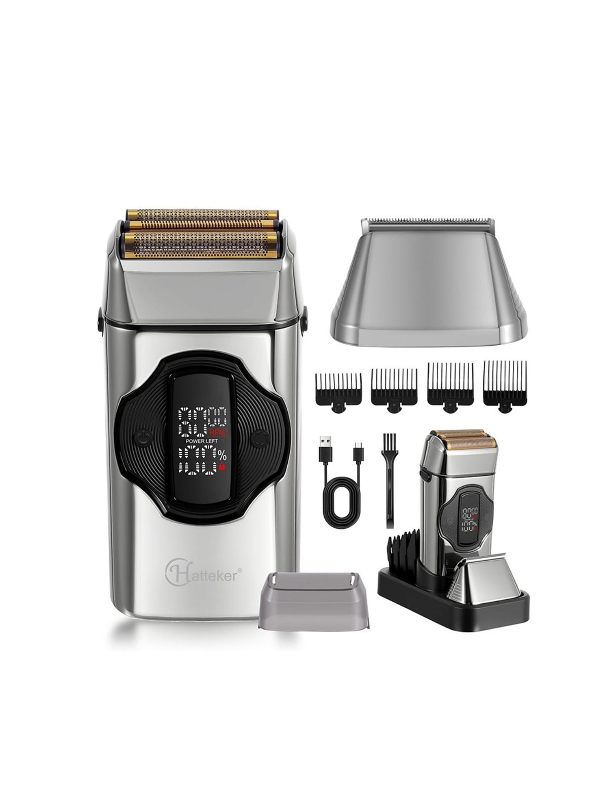 Waterproof shaver rinsed under water