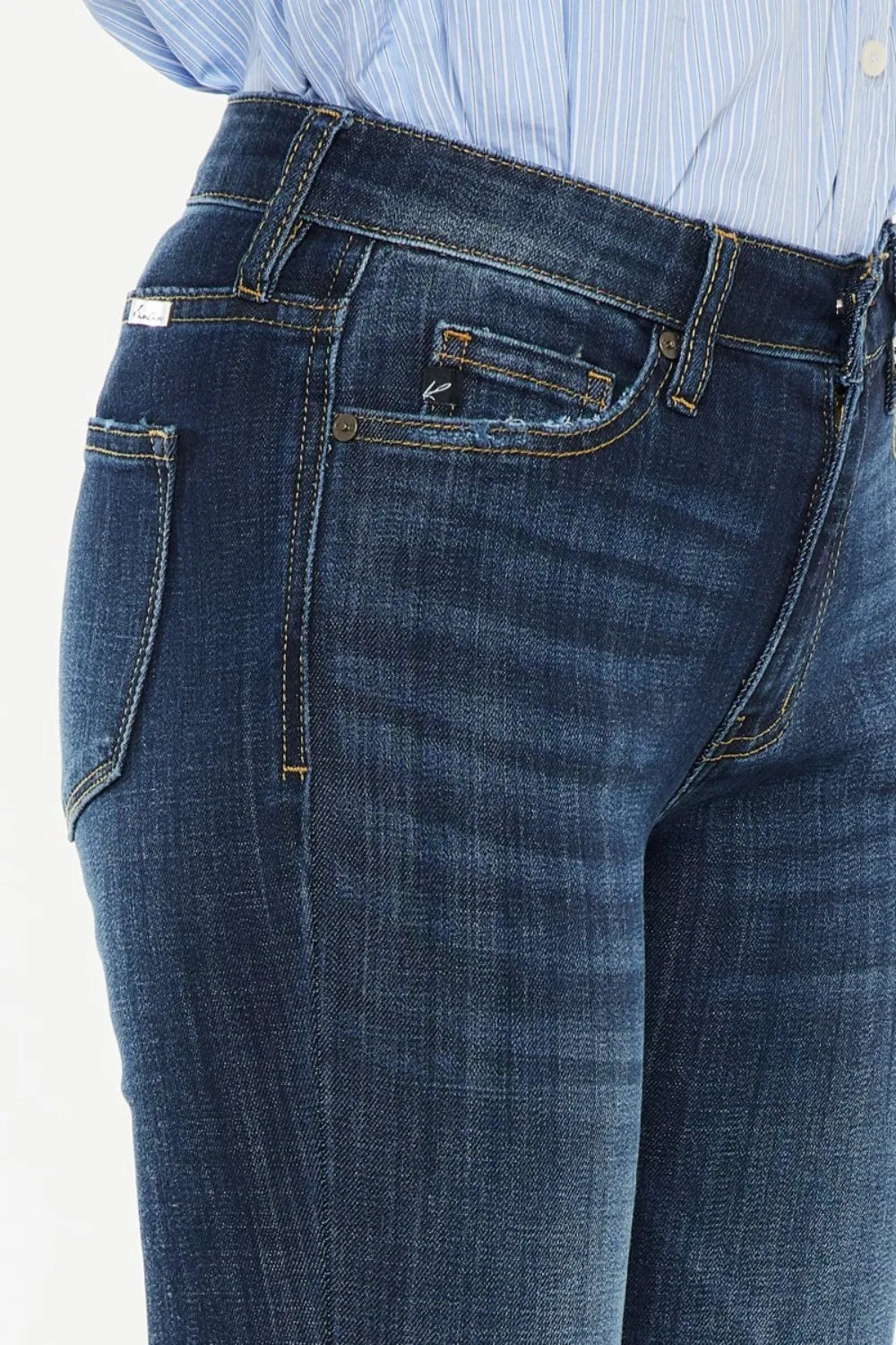 Kancan Full Size Mid Rise Flare Jeans - Fashorio