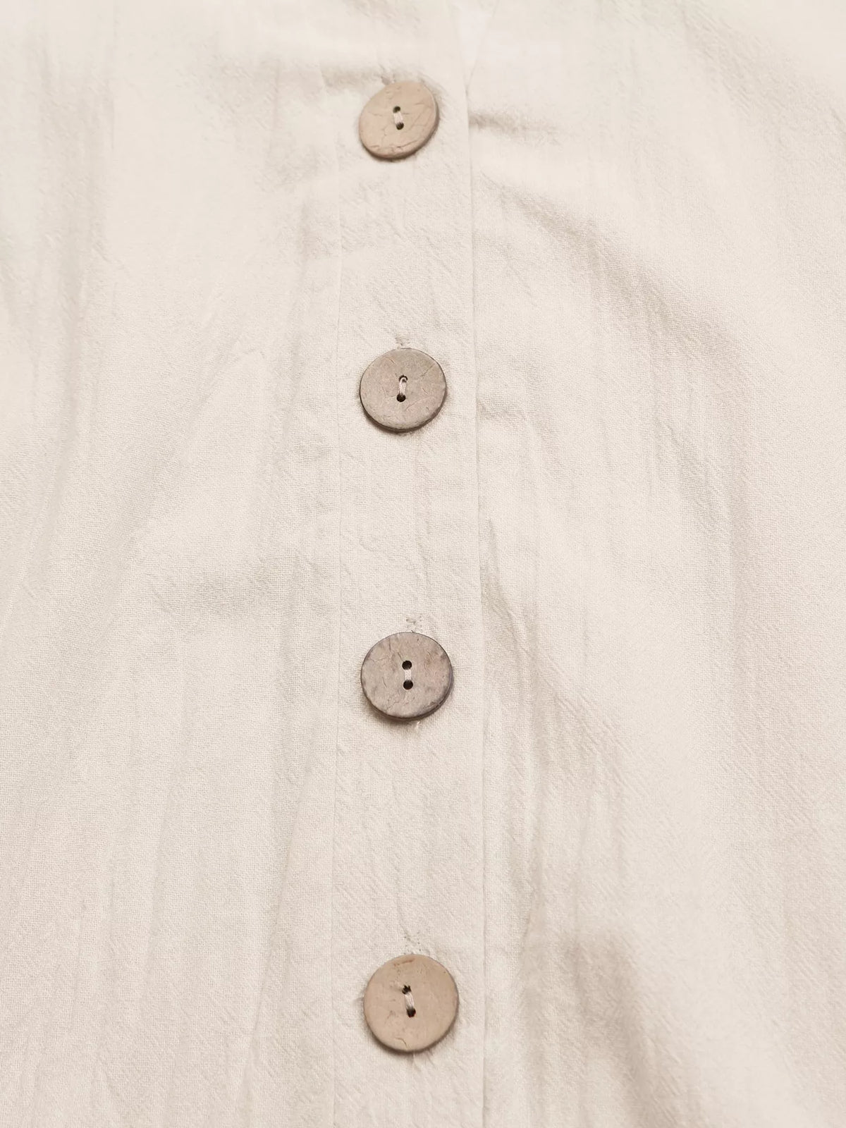 Apricot button front ruffle hem mini dress back detail view